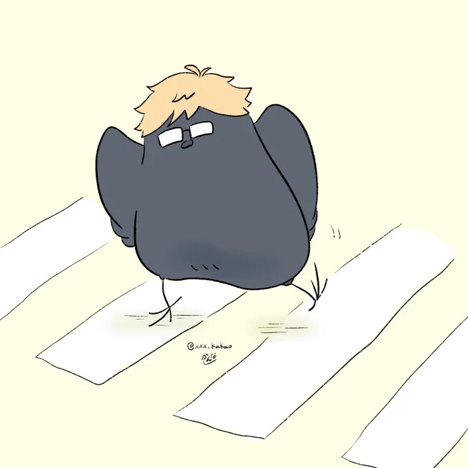 横断歩道の白い部分を踏まないと落ちちゃう的なやつ#ハイキュー 