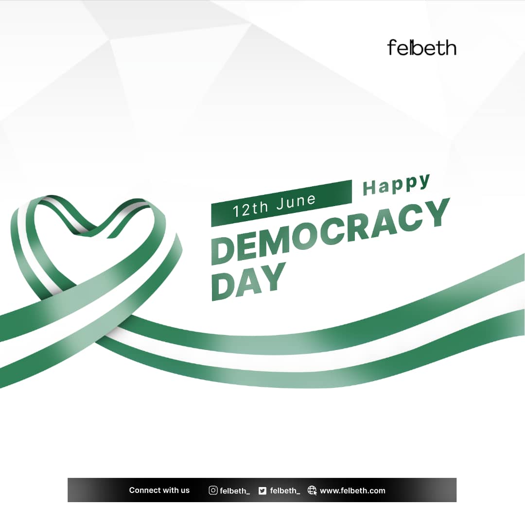 Happy Democracy Day to all our Nigerian Felbeth Clan 🇳🇬🇳🇬🎉🎉

#DemocracyDay2023 
#june12th 
#Felbethclan