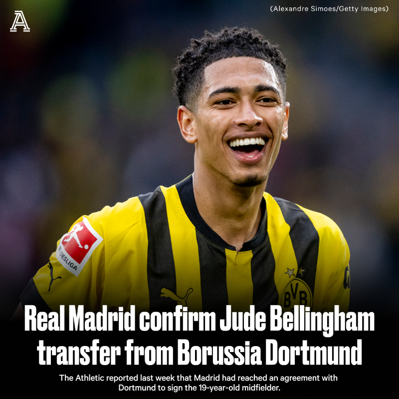Jude Bellingham é o novo jogador do Real Madrid, confirma Borussia