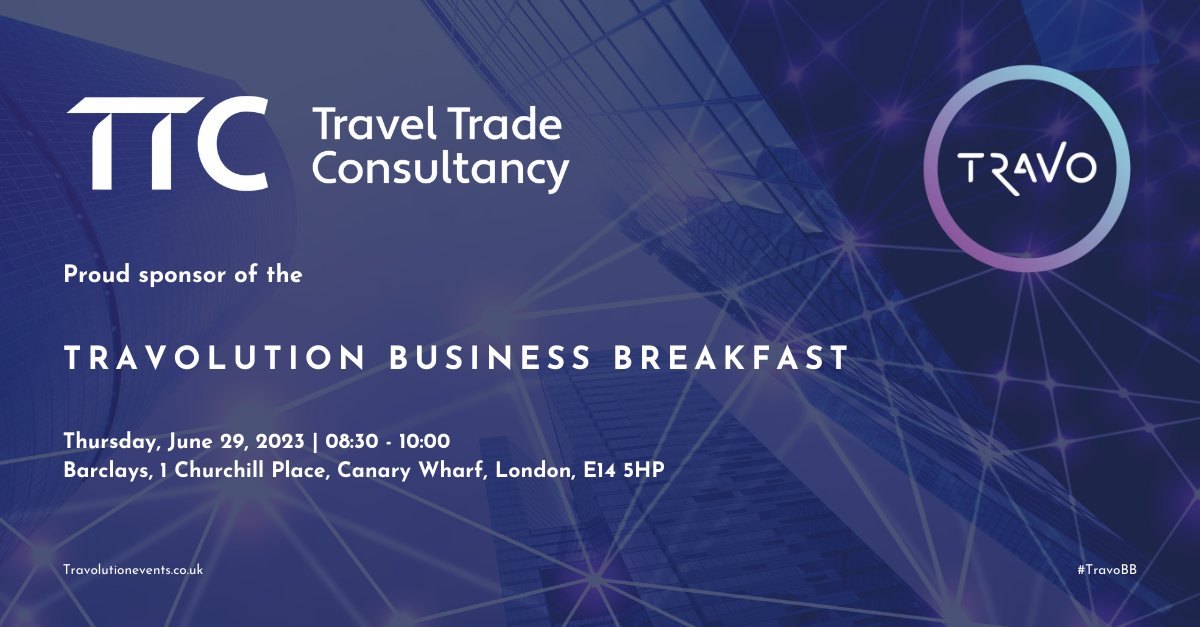 On June 29 we're sponsoring the #TravoBB where senior travel delegates will hear from thought leaders in the #travelindustry as they discuss how we strategically prepare ourselves and our businesses for the future.
 
Register here: bit.ly/43Q6d5Q

#travel #travelsector