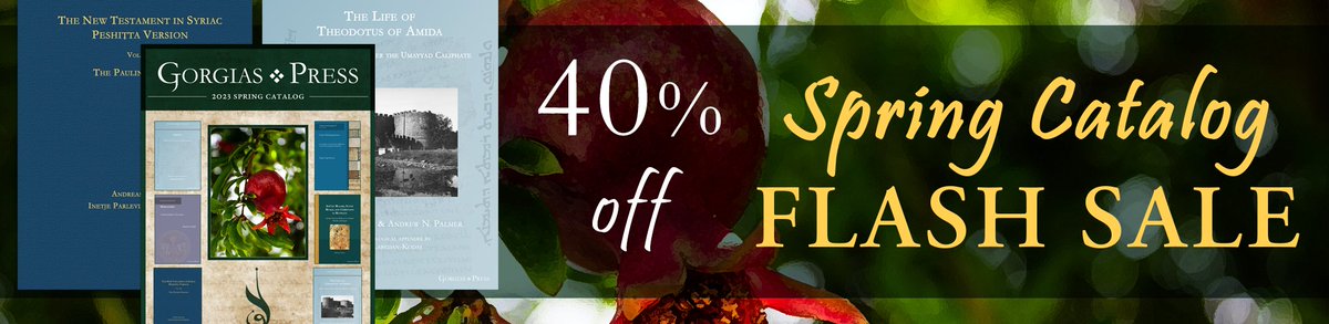 gorgiaspress's tweet image. Today is your #lastchance to make the most of 40% off savings in our #flashsale, which runs across all our book categories! Full details, and limited exclusions, can be found on our website gorgiaspress.com #religion #History #linguistics #LanguageLearning #MiddleEast