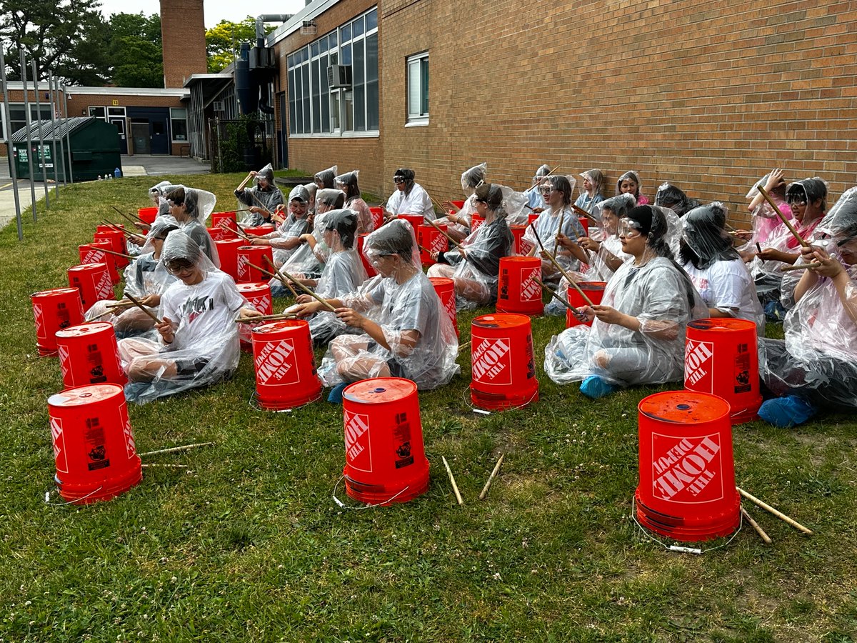 ENMS Music Department Bucket Drummers!
