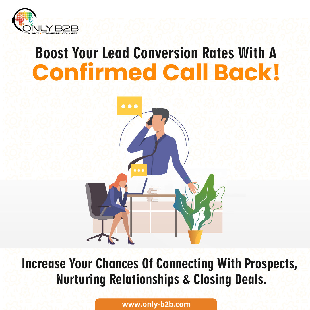 #Attention all #B2B Professionals! Discover the game-changing benefits of a #ConfirmedCallBack. #Boost your #lead #conversion #rates and take your #business to new heights! Don't miss out on this #opportunity. Check out our website to learn more.
.
.
#B2Bmarketing #onlyb2b #sales