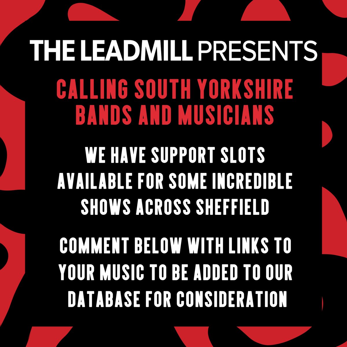 We want to hear from you South Yorkshire - if you're in a band (or a solo artist) drop your links below so we can get you added to our support database.

Give us something to blast in our office, we'll be listening to everything 🎶