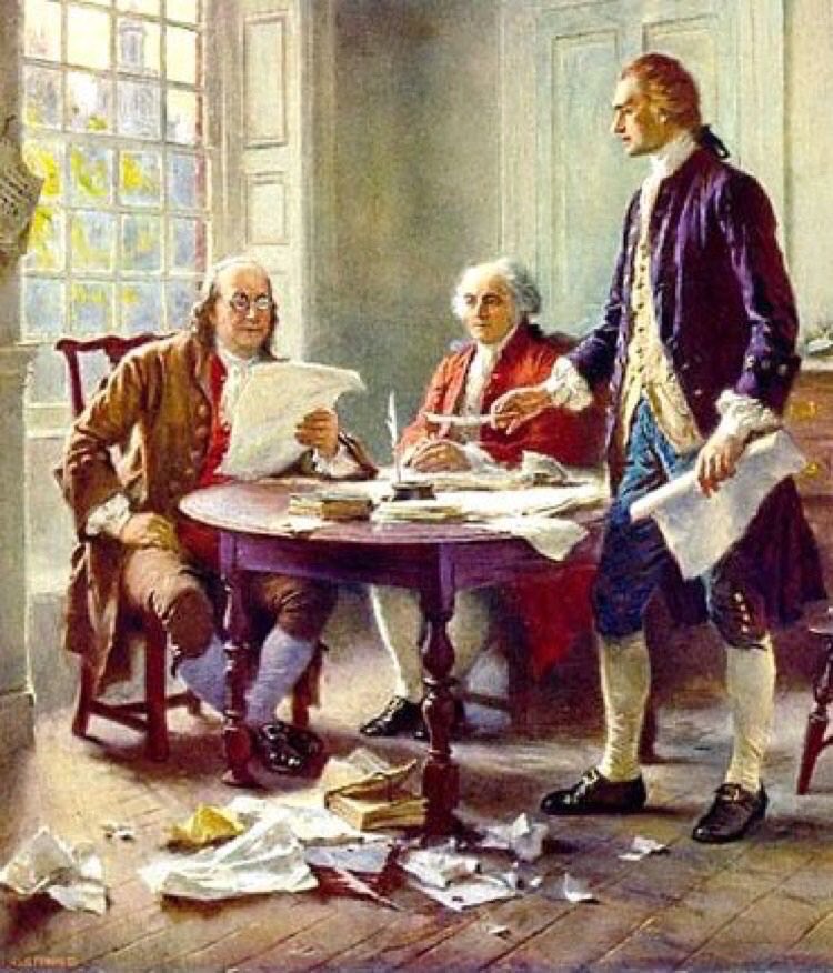 June 11, 1776, our 2nd Continental Congress appointed a committee of 5 to write our #DeclarationOfIndependence! The 3 great members: Jefferson of VA, Adams of MA, & Franklin of PA! “All Men Are CREATED EQUAL”! by the Lord!! #AmericaFirst #MAGA #Life #Liberty “PursuitOfHappiness