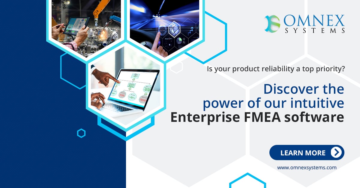 omnexglobal's tweet image. Omnex Systems&apos; Enterprise FMEA Solution is an integrated web-based database management application that creates, maintains, analyzes, and organizes APQP, PPAP, and other product realization documentation. Learn More:
hubs.li/Q01T3C850

#FMEAsoftware #qualitymanagement