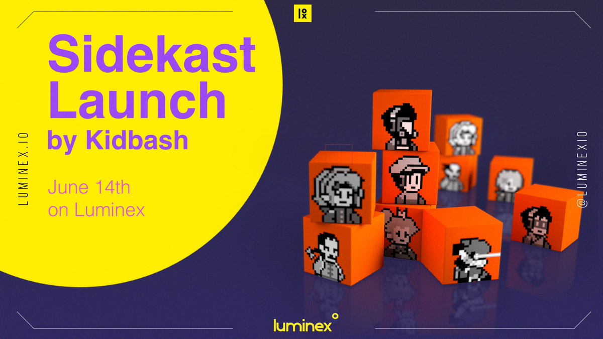 luminexio's tweet photo. 📢 Announcement Time! 📢

On the 14th 10AM EST 🕙 , we're proud to host the launch of @Sidekast, on #Luminex! Their mind-blowing journey will take us to the Obscura Disk Drive (O.D.D), a patchwork world nestled in the deepest corners of our shared public memory 👾

For the icing on the cake 🍰, we're giving away 4 WL spots to actual followers who interact with this tweet! The winners will be announced tomorrow.

(And no, dummy accounts won't cut it. We're watching 👀)