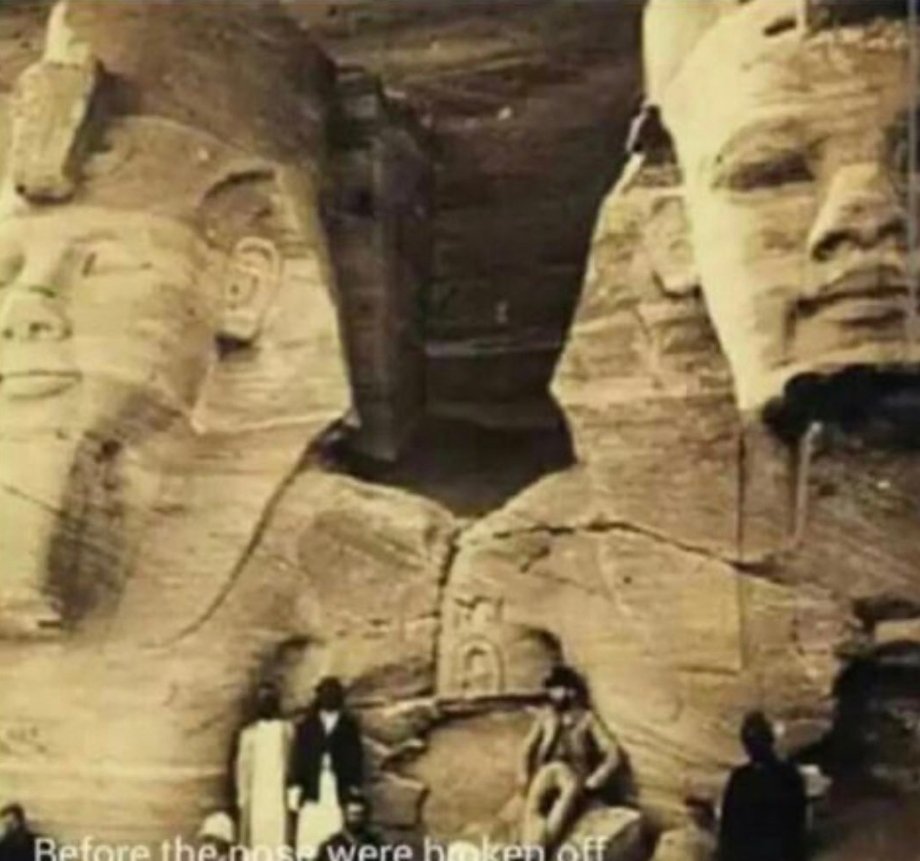 Earstohearyou's tweet photo. @sabanabuey In 1964-1968 the two temple complex of Abu Simbel were relocated. These are pictures from the late 1800's prior to the move and any subsequent 'renovation' work...
Is it possible a little photo manipulation could be at play? https://t.co/DKrwA5Tgfk