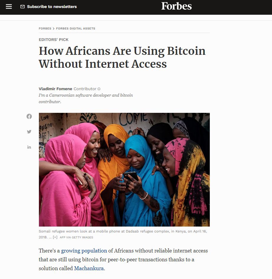 DocumentingBTC's tweet photo. #Bitcoin works on a $15 phone.

There’s a growing population of Africans without reliable internet access that are still using #bitcoin for peer-to-peer transactions by sending basic text messages. https://t.co/4CXnu2HfLJ