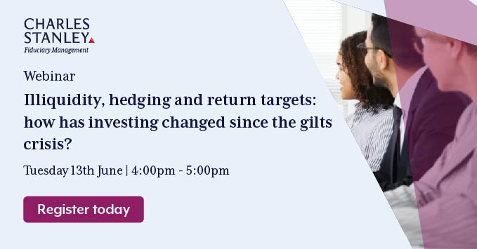 Join our webinar tomorrow where our panel of experts debate in the wake of the #LDI crisis last year.
Our Head of #Fiduciary Management, Bob Campion, will answer your key questions around #investing after the #gilts crisis.

💻➡️ charles-stanley.co.uk/insights/event…

#Investment involves risk