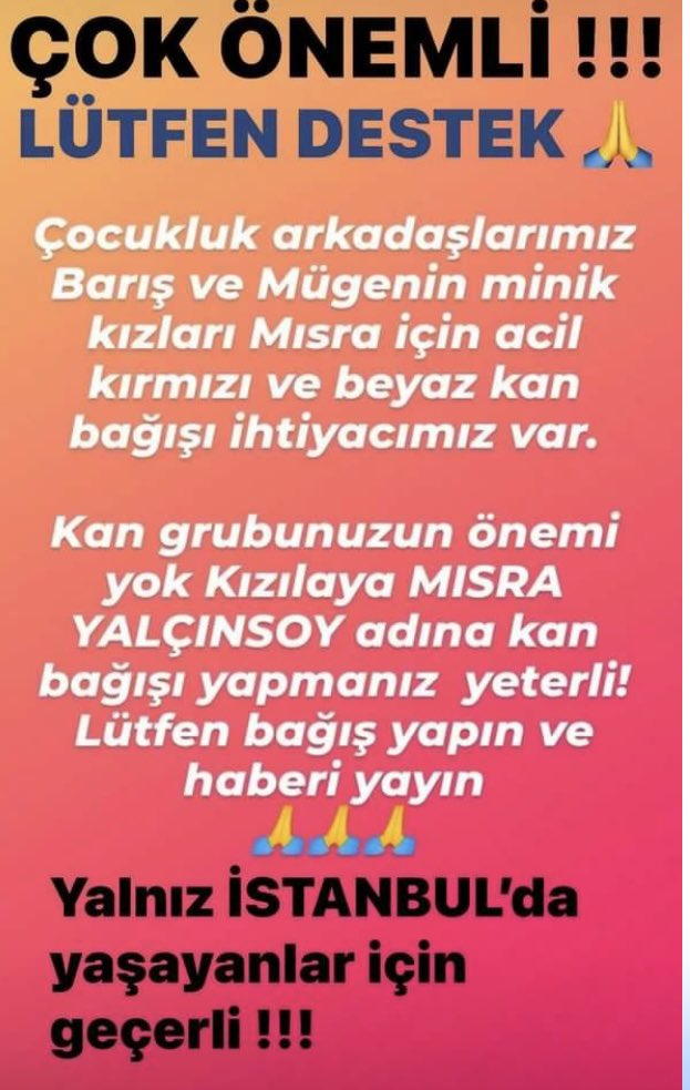 FenerSol1907's tweet photo. FBTV emekçisi Barış Yalçınsoy’un sevgili kızı, kardeşimiz Mısra iyileşmek için acil kırmızı ve beyaz kan bağışına ihtiyaç duyuyor. 
Kan grubunun önemi yok. Kızılaya MISRA YALÇINSOY adına kan bağışı yapmanız yeterlidir. Lütfen yaygınlaştıralım.
#Fenerbahçe