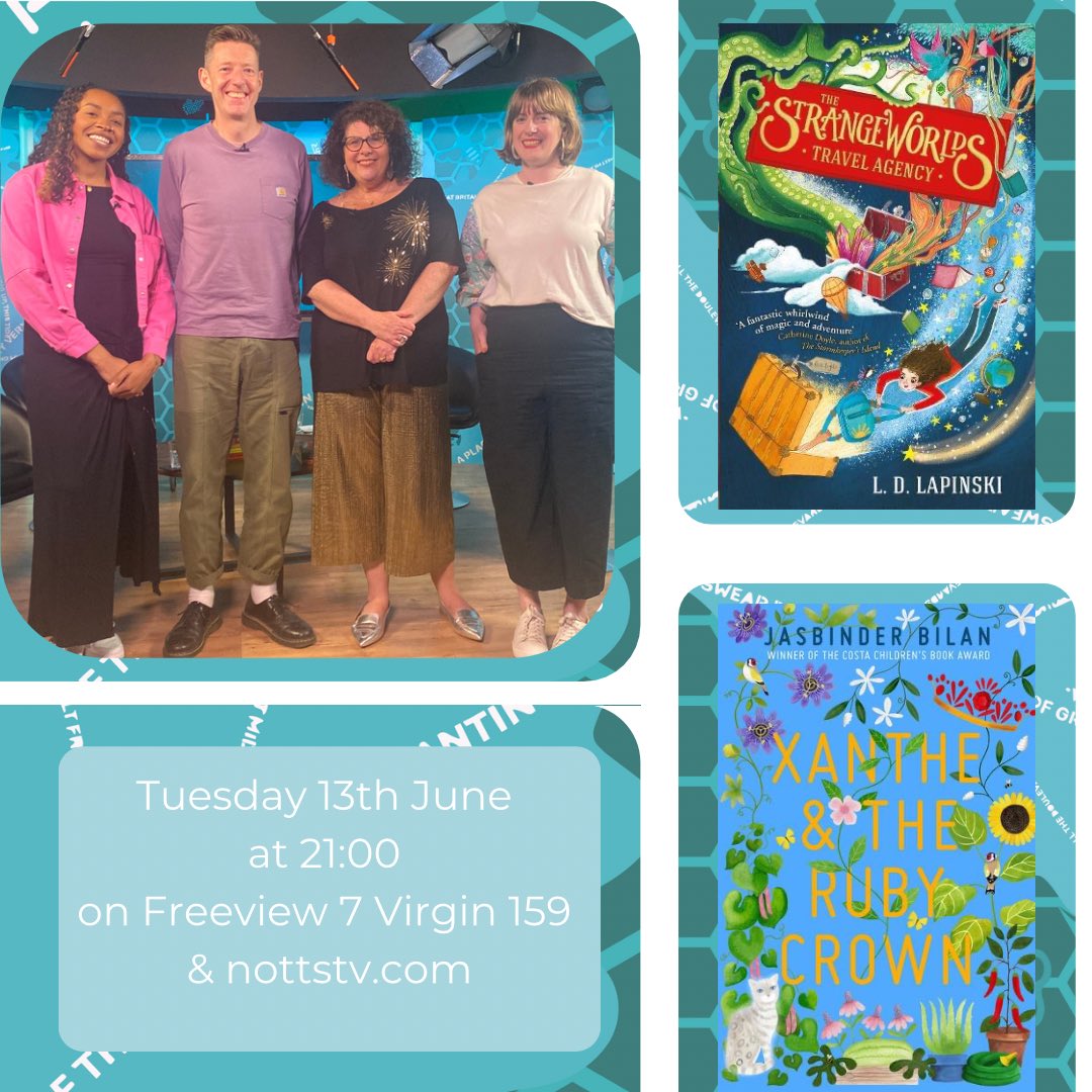 Notts TV Book Club (@nottstvbookclub) on Twitter photo Tune in tomorrow night at 21:00! 📖
Becky is being joined by director of <a href="/NottmCityOfLit/">Nottingham City of Literature (is away & reading)</a> Hannah Trevarthen, creator of Femme Fatale Gals Khaya Job and award winning writer for the screen William Ivory. 📚 Tune in tomorrow night at 21:00! 📖
Becky is being joined by director of <a href="/NottmCityOfLit/">Nottingham City of Literature (is away & reading)</a> Hannah Trevarthen, creator of Femme Fatale Gals Khaya Job and award winning writer for the screen William Ivory. 📚