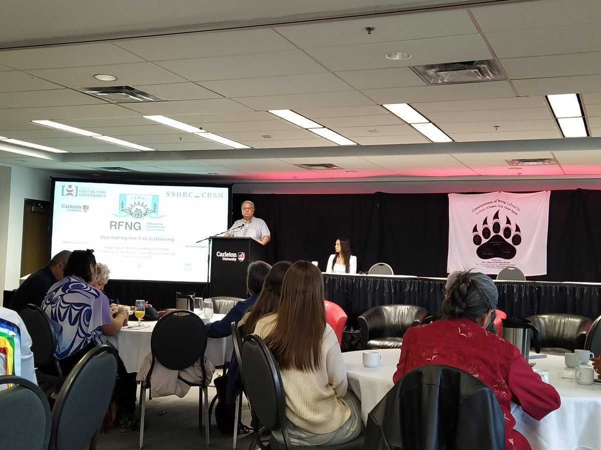 'Rebuilding First Nations Governance is about achieving the dream that our ancestors have been fighting for' - Satsan opening the second day of #RekindlingTheFire @Carleton_U @fn_gov @fngovernance #InherentRights