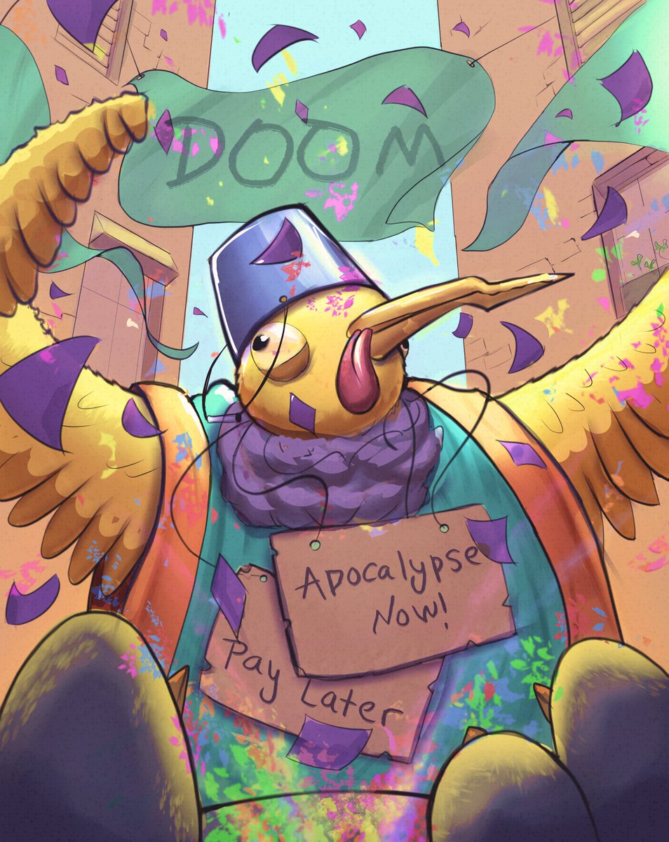 Lockenheim's tweet photo. I also painted this, its my DnD Character a Kenku Cleric! I forgot to post some here on the twitter!

#DnD #DnDcharacter #kenku #bigbird #doomsday https://t.co/1UEdLQiwcR