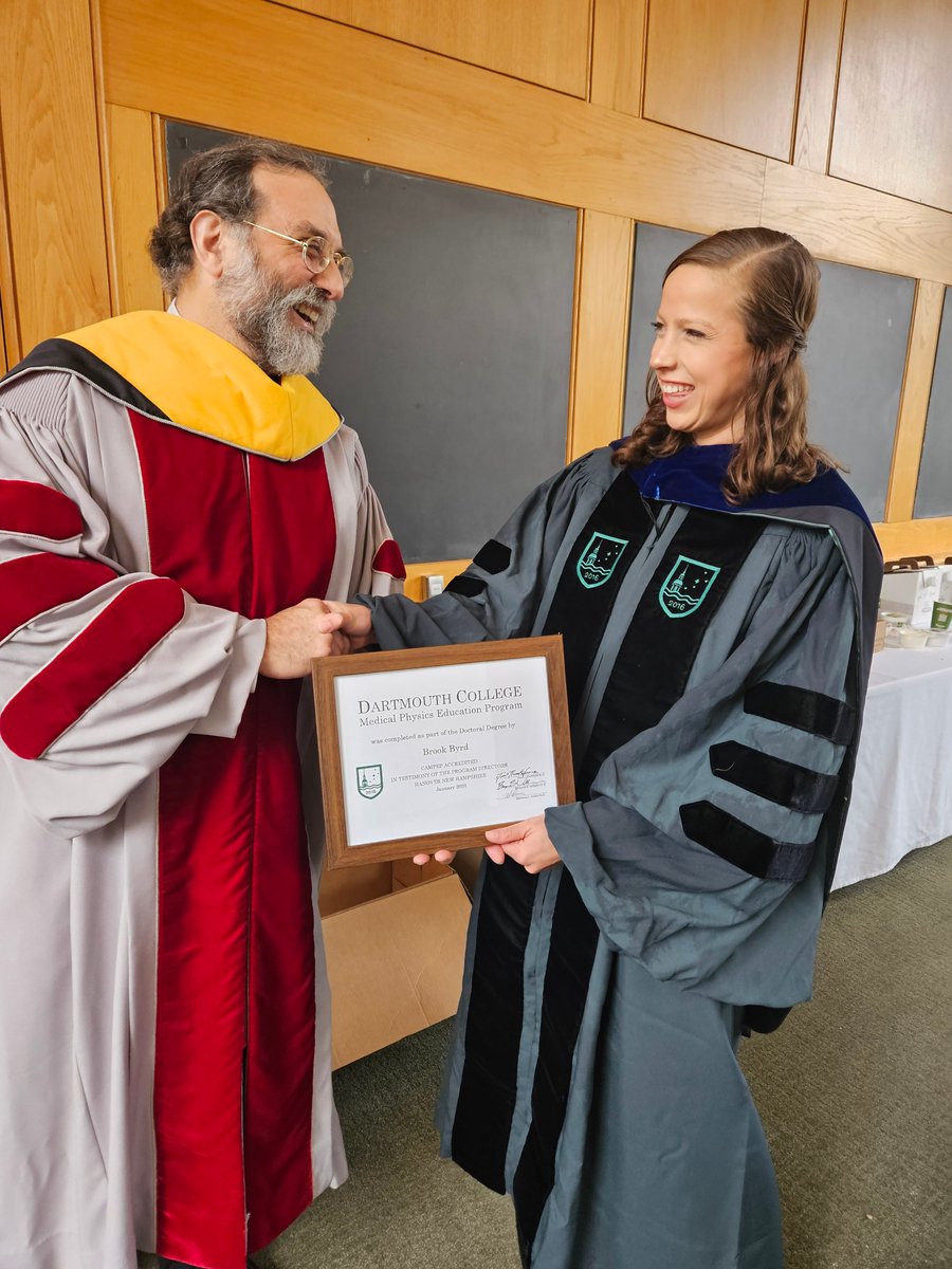 Dartmouth Medical Physics (@dartmouthmp) on Twitter photo A huge congrats to our very own Dr. Brook Byrd for earning her PhD in Medical Physics and graduating from <a href="/thayerschool/">Dartmouth Engineering</a> this past weekend! π Not only has <a href="/BrookByrd5/">Brook Byrd, Ph.D. π¬π§π·π³οΈβππ²</a> been fundamental to the #medphys student community, but she was chosen by her peers to be class marshal! A huge congrats to our very own Dr. Brook Byrd for earning her PhD in Medical Physics and graduating from <a href="/thayerschool/">Dartmouth Engineering</a> this past weekend! π Not only has <a href="/BrookByrd5/">Brook Byrd, Ph.D. π¬π§π·π³οΈβππ²</a> been fundamental to the #medphys student community, but she was chosen by her peers to be class marshal!