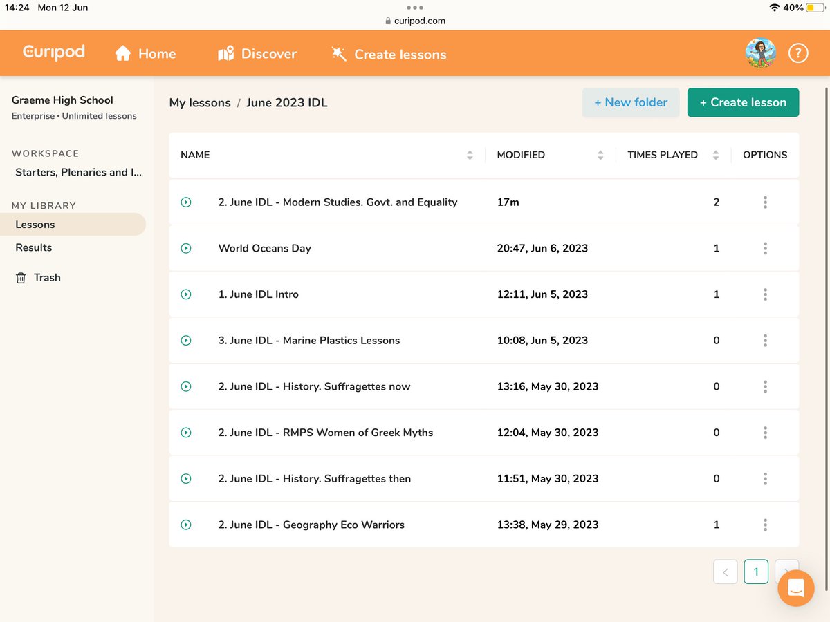 In June the <a href="/GHS_SocSubs/">GHS Humanities</a> faculty all deliver the same lessons to our new S2 classes and this year we are using <a href="/curipodofficial/">Curipod</a>. This lets us  deliver informative &amp;  discussion filled lessons on our topic of #Hopeforthefuture.  With less photocopying! #Sustainability