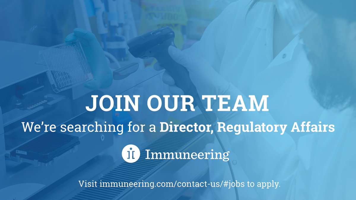 Immuneering's tweet photo. We’re #Hiring! Become an integral part of Immuneering by spearheading, growing and developing robust regulatory processes and procedures as our Director of Regulatory Affairs. Learn more and apply today: https://t.co/pi3TDUP1Hb https://t.co/AvBZvpcgUO
