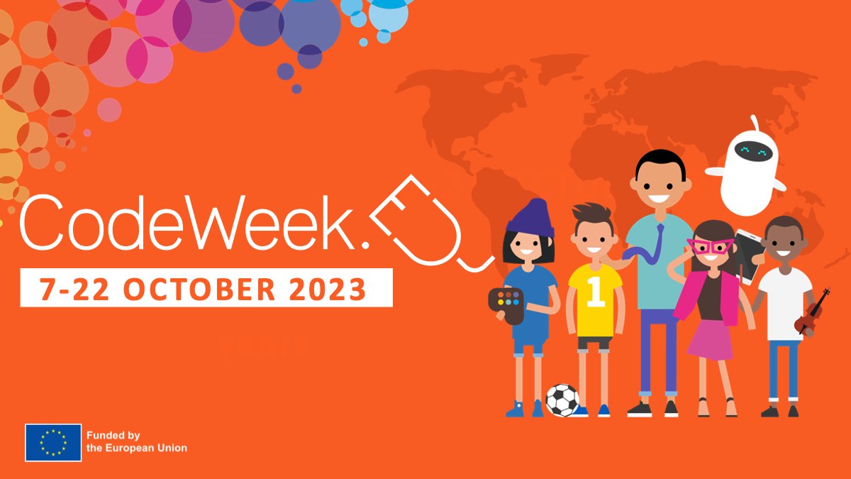 fcl_euschoolnet's tweet image. 💡Interested in teaching #coding?
✅Join the online event on 20 June 2023 from 16:00 - 17:00 CET & learn more about @CodeWeekEU & how both #teachers & students can participate! Meet like-minded pre-primary, primary and secondary teachers! Register here👉 bit.ly/42PSAmB