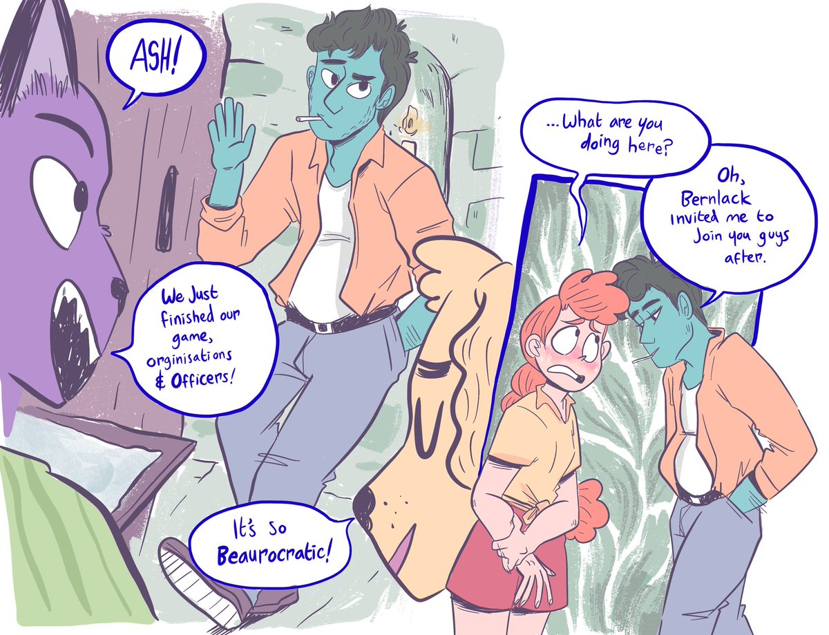 Are you into cheesy dialogue and huggable chubby dudes? Are you a fan of the classic Darcy/Liz dynamic? So you dig obvious referencing to brutalist architecture to try and cover up bad writing? Better read my webcomic then.