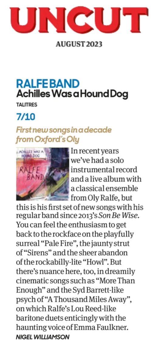 Very nice review just in from <a href="/uncutmagazine/">Uncut Magazine</a>