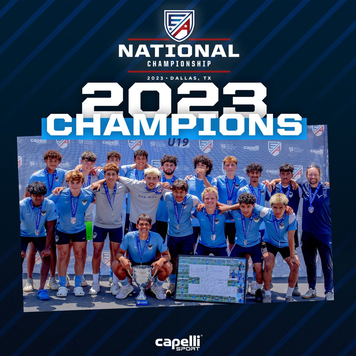 It was my last day in my Youth Soccer career. It was a great one. A great way to end with the National Championship. A National title missing in my career is fulfilled today 🙏🙏. @TreWright17 @CapitalCitySC @EliteAcademyL