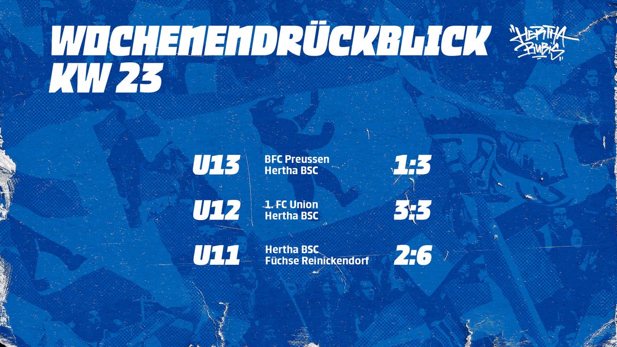 HerthaBubis's tweet photo. Das Ende einer langen Spielzeit! 🔚 Auch unsere #BSCU13, #BSCU12 und #BSCU11 haben nun ihren Saisonabschluss gefeiert. Hier geht es zum letzten Wochenendrückblick 2022/23: https://t.co/SFTZrfKASt 👈
#HaHoHe https://t.co/y11DJnQ24K