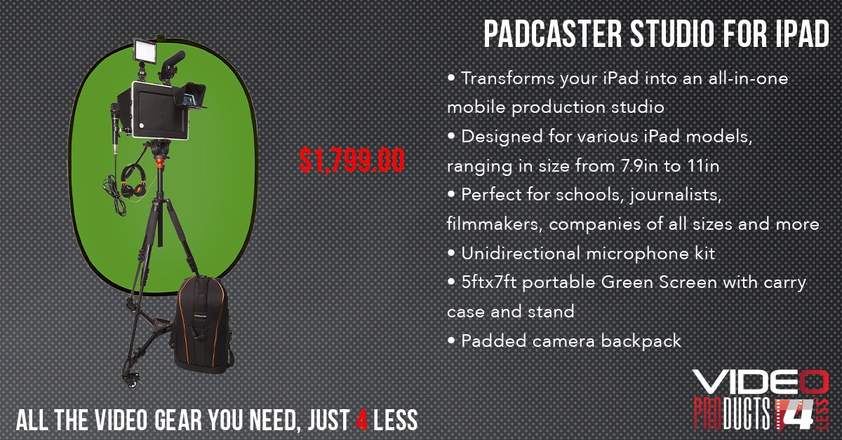 OfficialVp4l's tweet photo. Transform your iPad into an all-in-one mobile production suite with the @Padcaster Studio Kit!
#Padcaster #Parrot #VP4L #iPad #StudioKit #teleprompter #tripod #light #microphone #camera #film #filming #filmmaking #mobile #mobileproduction #runandgun #onlocation #filmequipment https://t.co/rl1czVTnXd