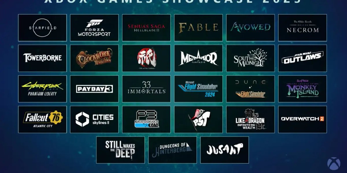 شفنا في الأمس حدث مايكروسوفت واعلانات لألعاب جديدة وألعاب كانت مجرد تسريبات فأصبحت حقيقة مثل Fable الجديدة

الصورة أدناه تبين لك هذه الألعاب ولكن الملفت والمثير أن أغلب هذي الألعاب ستتجه لبلايستيشن أيضًا.