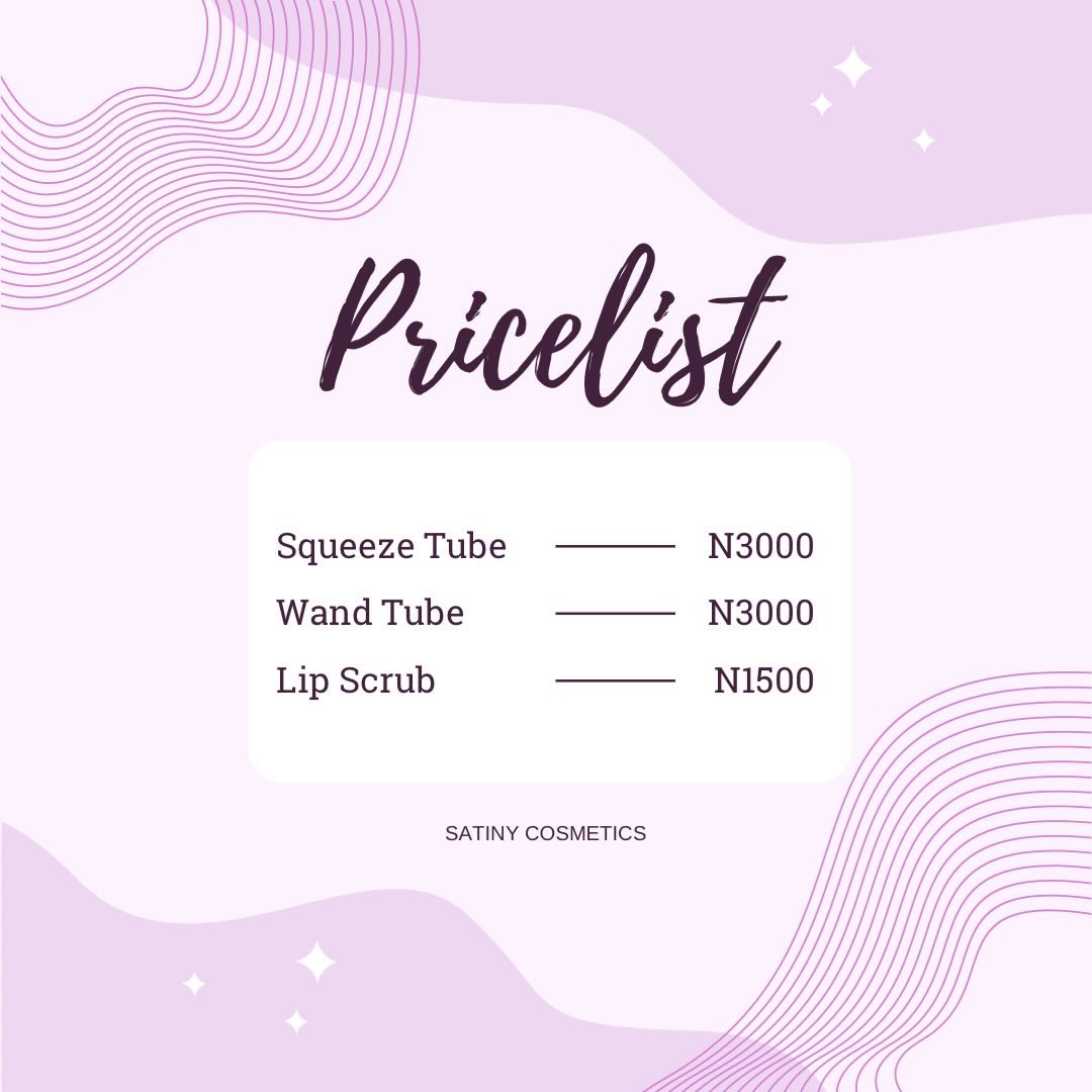 SatinyCosmetics's tweet photo. @colonelvan @cust3rd Hey Sweetie, here’s our pricelist 💋 https://t.co/sQg4qL0Hk8