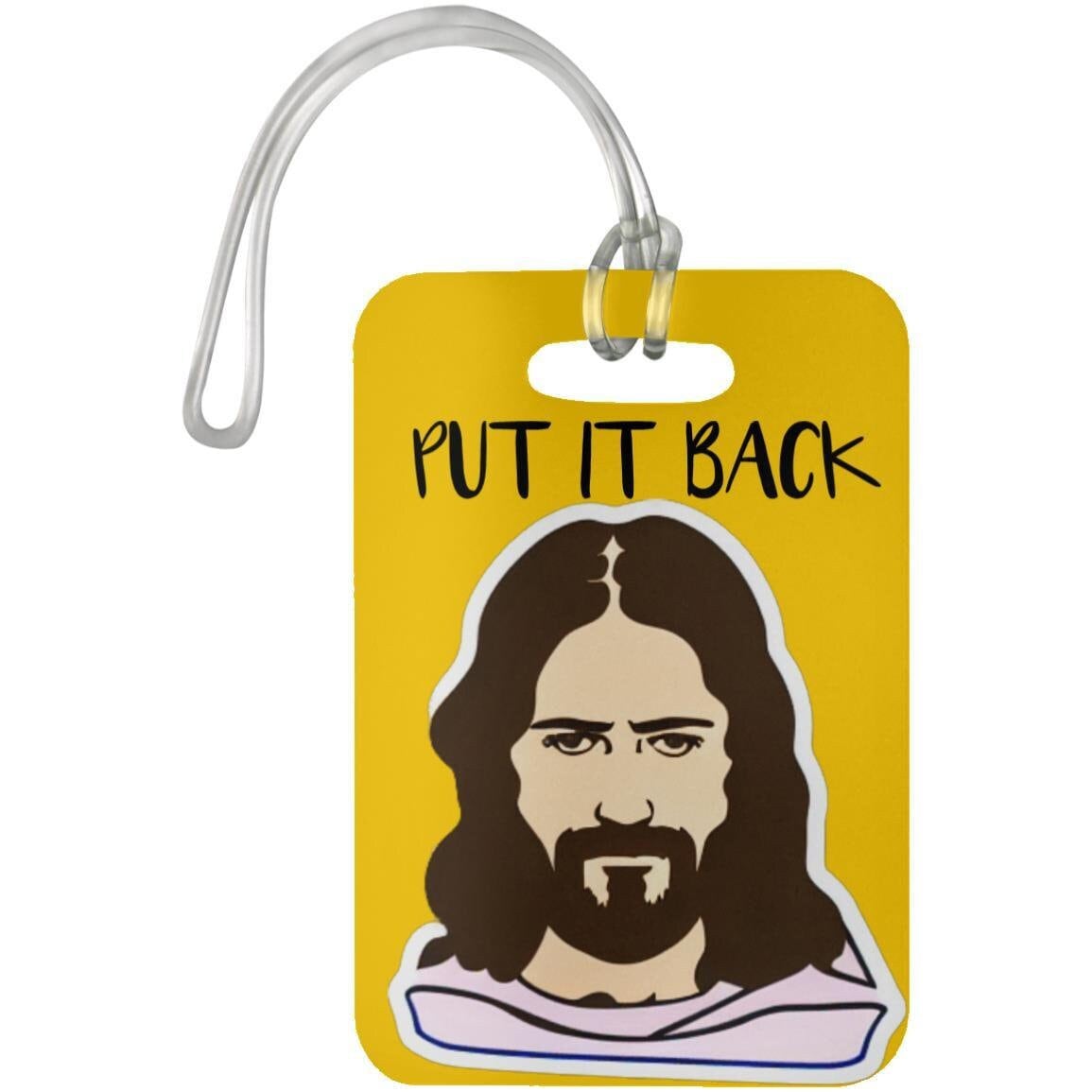 Put it back Jesus Luggage Bag Tag, Jesus Is Watching Luggage Tag, Funny Baggage Tag, Jesus Meme, I Saw That Jesus Bag Tag Travel Gift etsy.me/3PaKhyj #blue #anniversary #christmas #gold #bohohippie #persona