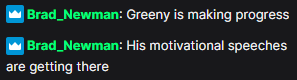 AlphaVenturi_'s tweet photo. Thanks to @shanevg97 and co. for dropping into @captainogold's stream tonight and helping a brother out, we all loved it💚💙 https://t.co/86vPECjvl2
