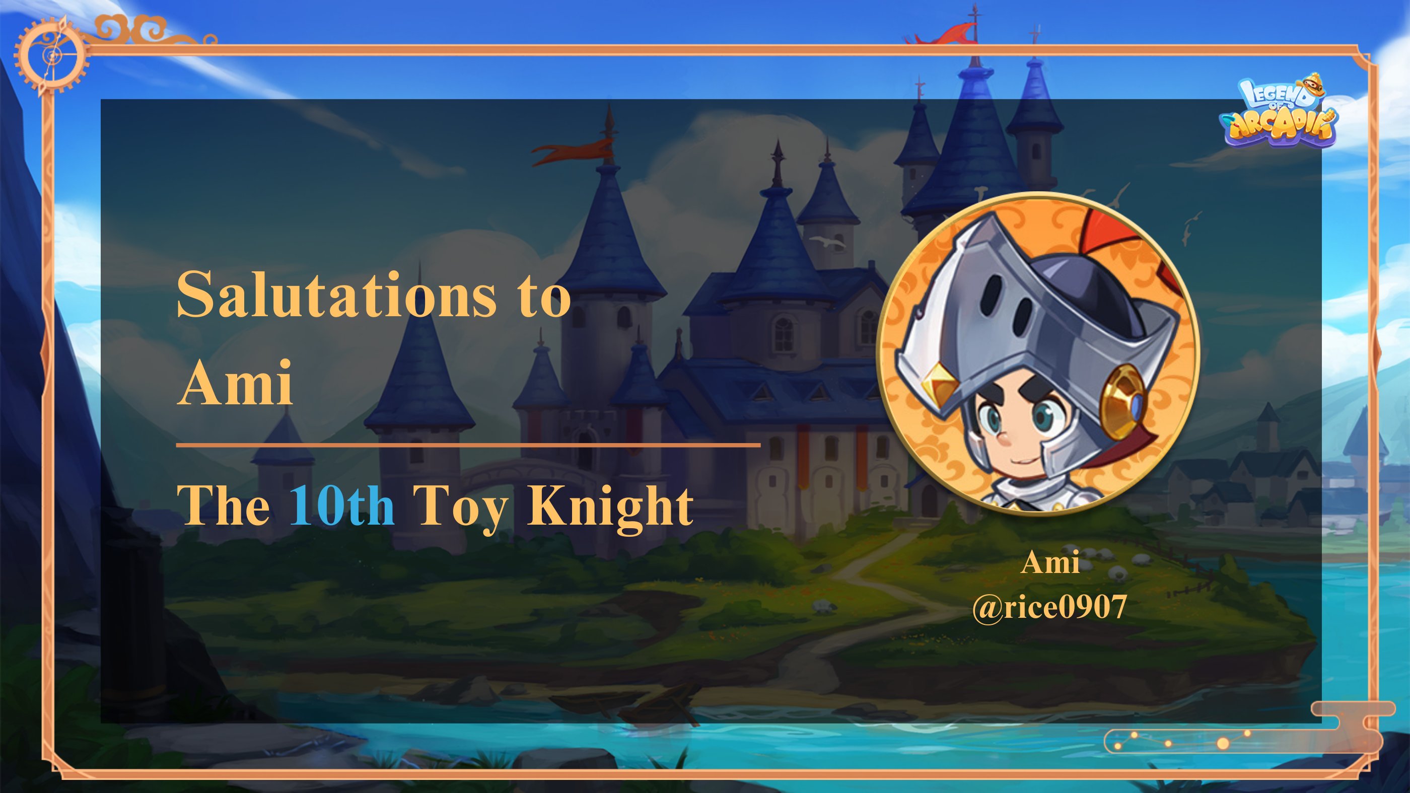 lyserød Vejrtrækning Souvenir Legend of Arcadia | Built on Sui🌊 on Twitter: "🎉 Exciting news from the  Arcadian Continent! ⚔️ Dr. Oliver has officially appointed @rice0907 the  10th Toy Knight of the Round Table! @rice0907