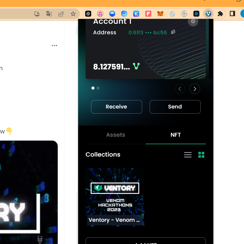 daovan6826's tweet photo. @Ventory_gg @Venom_network_ done #venom #ventory #NFT 0:61f38d3ba82dabc86937e36613fd35ef320eeb91186a60d578b2e3579db2bc56 https://t.co/9B8gioJLlL