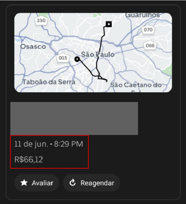 Contemporane4's tweet photo. O valor debitado da minha conta nem faz sentido, e no app da Uber o meu recibo vem no valor de R$33,06 que seria o valor correto. Será que alguém pode me ajudar? pq não aguento mais falar com um chat automático que não me responde. Seguem os prints. https://t.co/rsQ5GLafci