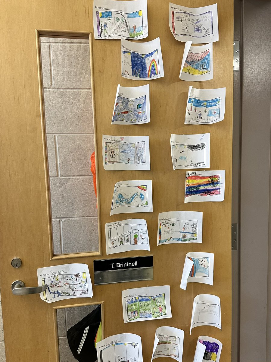 We are celebrating Pride at @LittleFallsPS 🏳️‍🌈 Last week, Rainbow club asked students to create their own personal Pride flags—what makes them being proud of who they are? Here are some of the AMAZING results! #amdsbpride #showyourpride