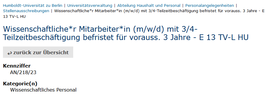 Christian Marxsen (@chr_marxsen) on Twitter photo Wissenschaftliche Mitarbeiter:in gesucht, HU Berlin, Völkerrecht, 75%, 3 Jahre: an meinem Lehrstuhl für öffentliches Recht und Völkerrecht an der HU Berlin ist derzeit eine Stelle ausgeschrieben (mit Gelegenheit zur Promotion). Zur Ausschreibung: is.gd/WuCovv Wissenschaftliche Mitarbeiter:in gesucht, HU Berlin, Völkerrecht, 75%, 3 Jahre: an meinem Lehrstuhl für öffentliches Recht und Völkerrecht an der HU Berlin ist derzeit eine Stelle ausgeschrieben (mit Gelegenheit zur Promotion). Zur Ausschreibung: is.gd/WuCovv