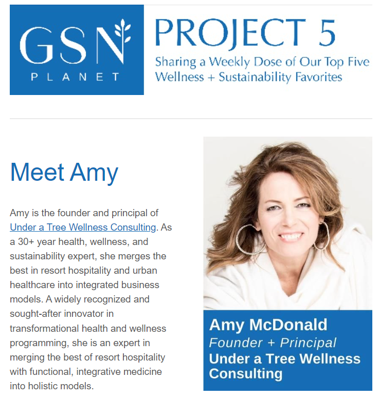 Check out the Top 5 favorites of Under a Tree CEO and Founder, Amy McDonald, as she was featured for last week's Project 5 of the Green Spa Network.
Read more: mailchi.mp/4a5cbc59ecfe/p…...
#GSN #GreenSpaNetwork #underatree #UAT