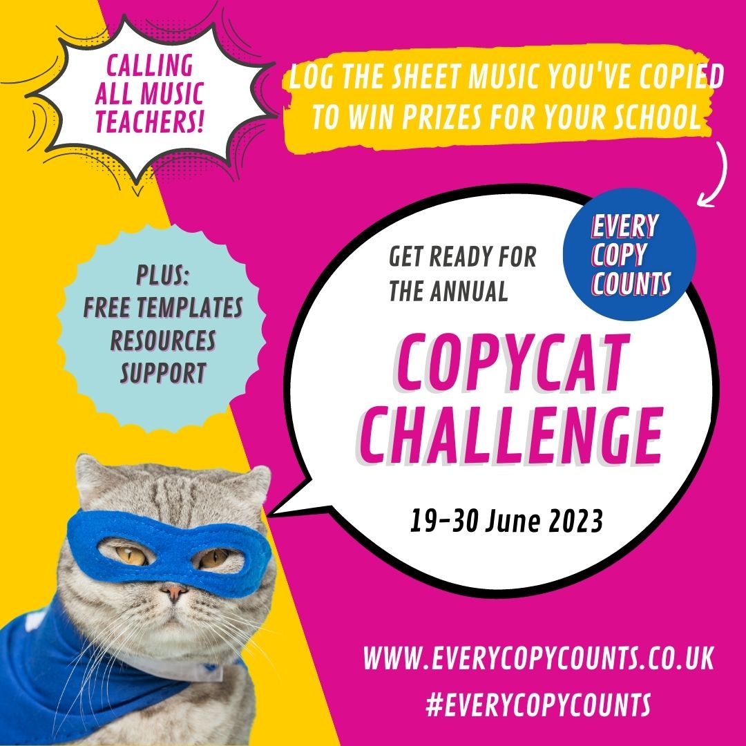 FaberMusic's tweet photo. The annual #CopyCatChallenge starts next week!
Get your hands on some fantastic prizes for your school, including up to £100 worth of Faber Music publications.
More info here: https://t.co/T1iPhG6m5v
@PMLLOnline @EveryCopyCounts https://t.co/vctZ5umR8E
