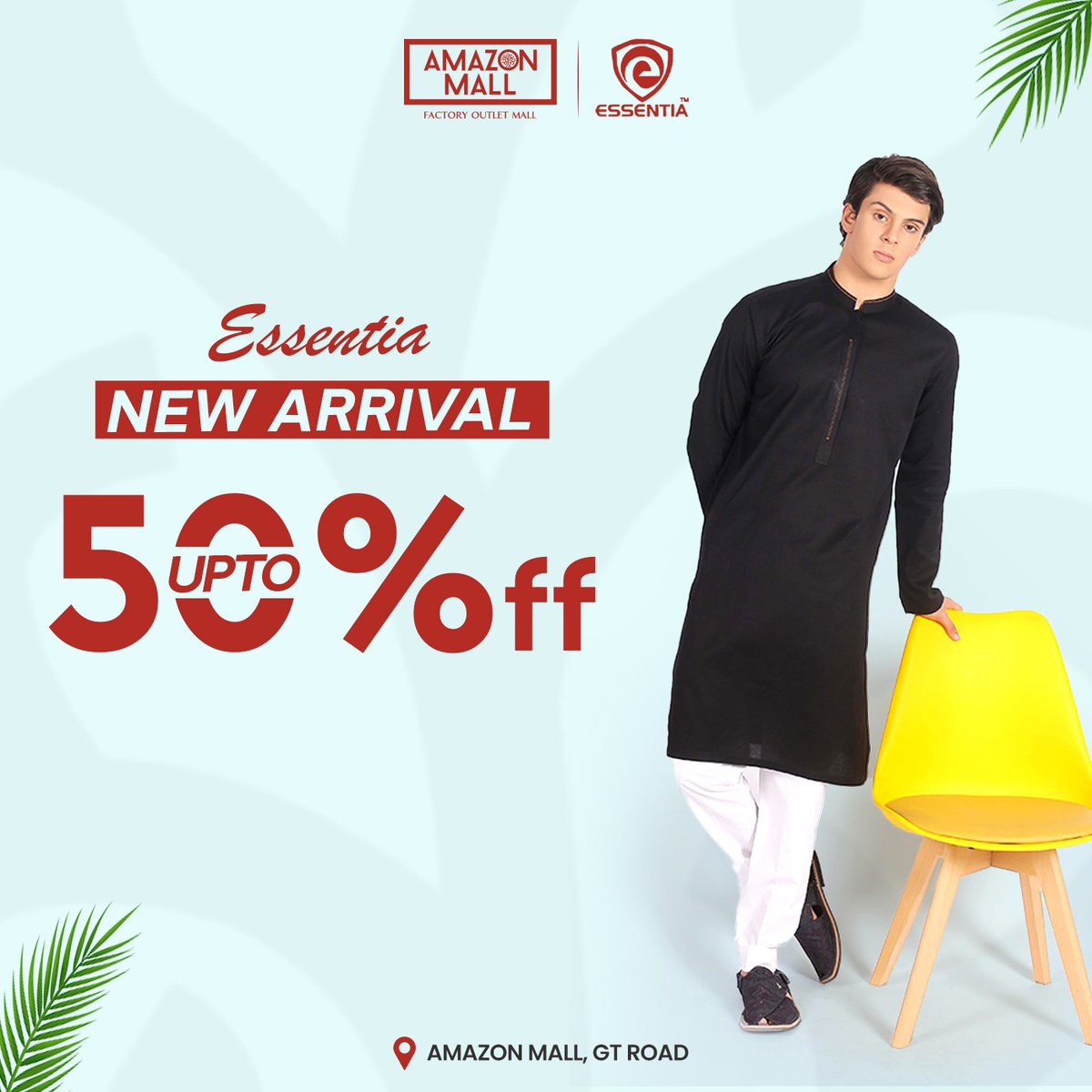 ESSENTIA - NEW ARRIVAL✨

Upto 50% Off 
Get Ready to Shine and make a statement on Eid.

📍Location: 1st Floor, Amazon Outlet Mall, GT Road, Rawalpindi/Islamabad

#amazonoutletmall #imarat #amazonmall #essentiaamazonmall #essentia #essentiapk #essentiapakistan