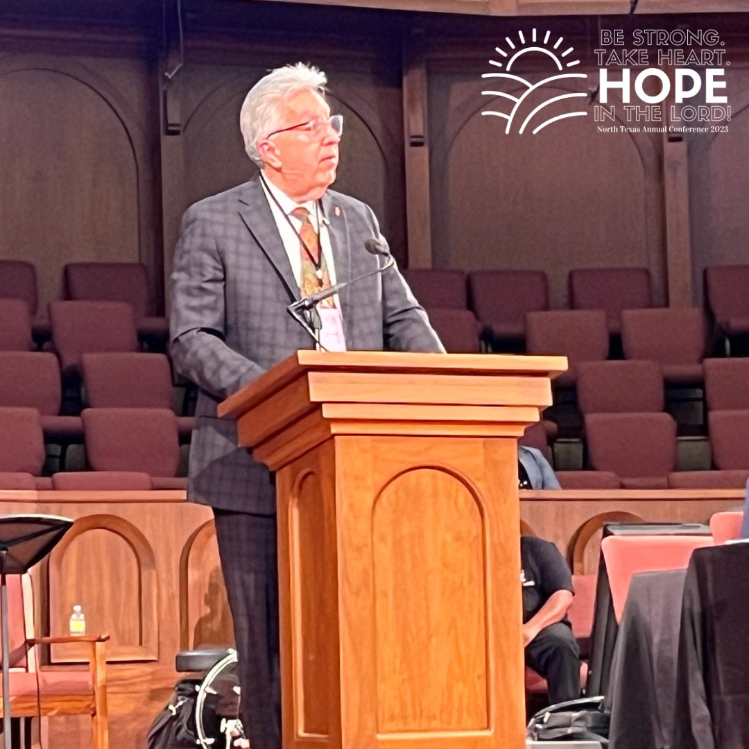 North Texas Conference of The UMC (@umcntc) on Twitter photo “We’re responsible for including young generations & those not yet born in thinking about laying the foundations for a church that will equip them as faithful Christians living in a very different and even more complex & volatile world than ours.” -Bishop Saenz #ntxac23 “We’re responsible for including young generations & those not yet born in thinking about laying the foundations for a church that will equip them as faithful Christians living in a very different and even more complex & volatile world than ours.” -Bishop Saenz #ntxac23