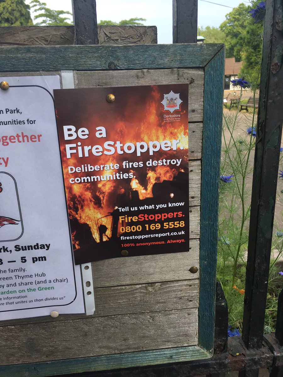 We have been down to Normanton Park today to put up some firestoppers boards to raise awareness of the fire risk danger of taking BBQs into public spaces. Please Don’t Do It! @DerbyshireFRS @DerbysPolice