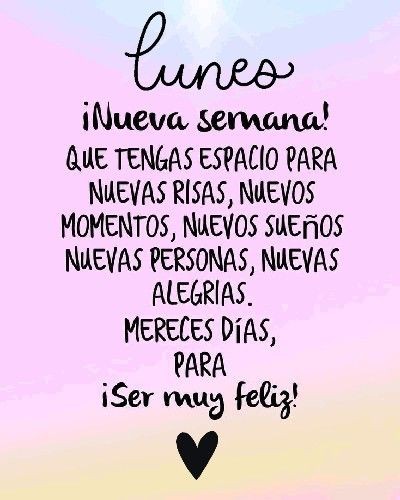 Que tengas un excelente inicio de semana 
#FelizLunesATodos