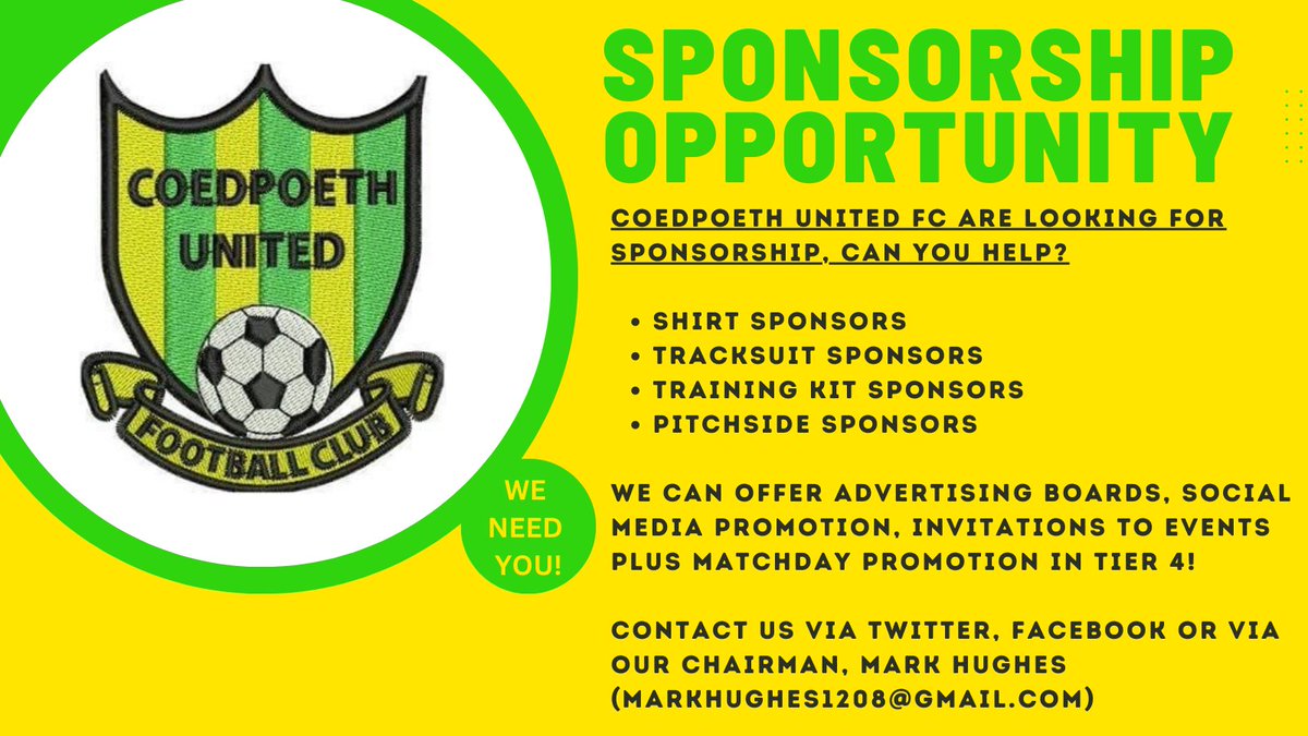 coedpoethutdfc's tweet photo. CUFC are looking for sponsorship, CAN YOU HELP? 🔰 https://t.co/2z0Jq7oDNo