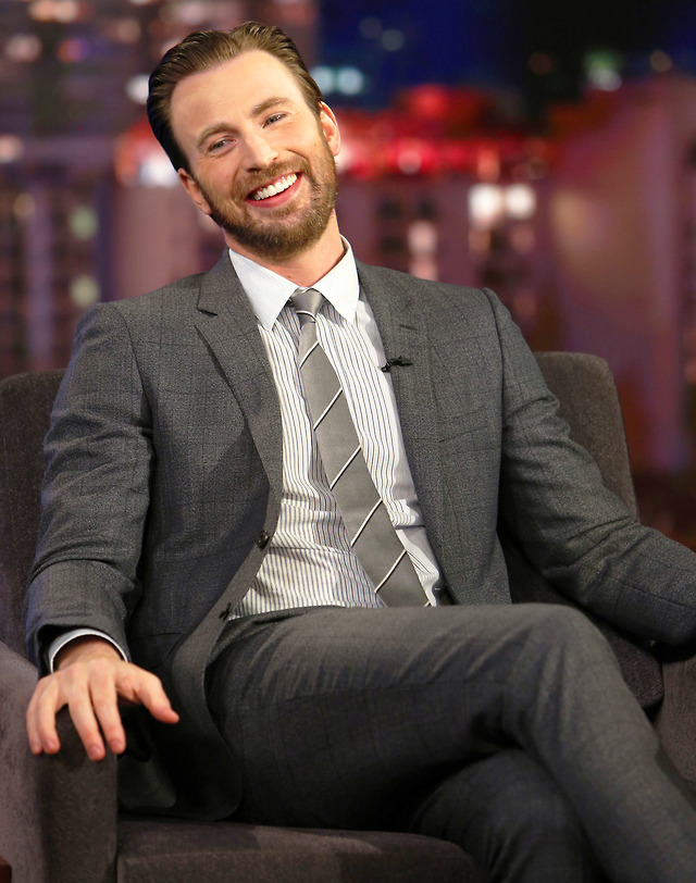 Chris Evans on Jimmy Kimmel Live, 2017