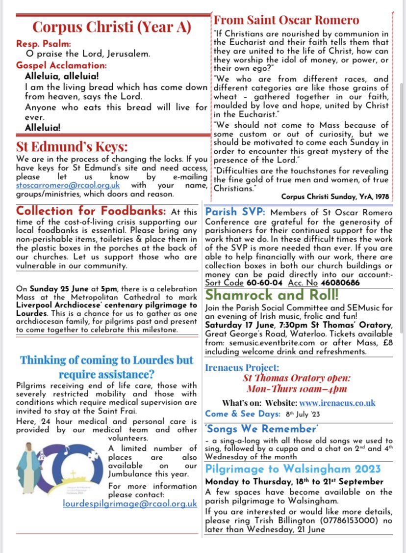 St Oscar Romero R.C. Parish, Seaforth & Waterloo tweet media