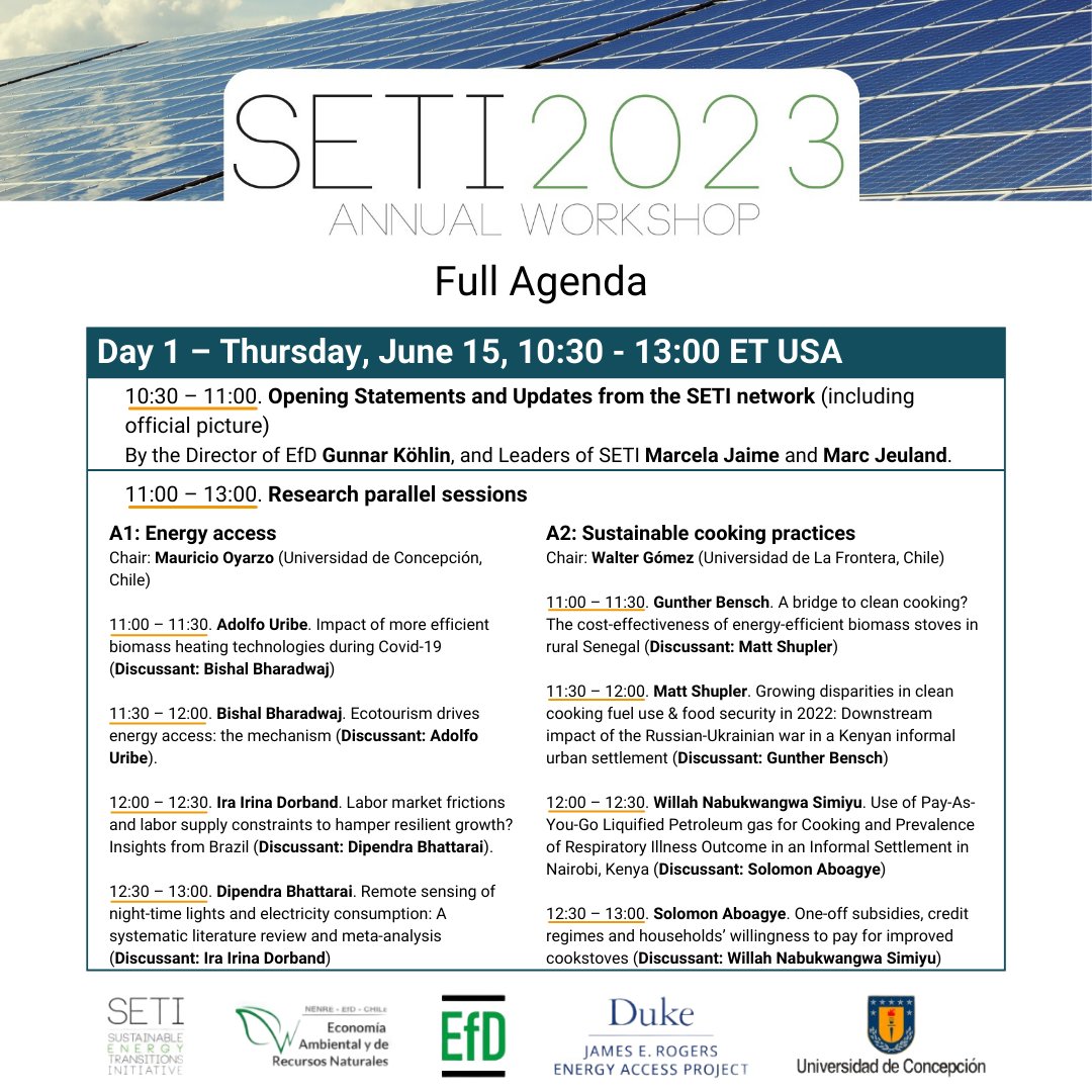 SETIenergy's tweet photo. 📢🔋 Our Annual Workshop will be held this week June 15-16 (ET USA), and we want to remind you the amazing research our collaborators will present during both days! Register here via Zoom Events (save the link and email address to access the workshop): https://t.co/vw12YZjOCM 🌎 https://t.co/k7w0X4CN9F