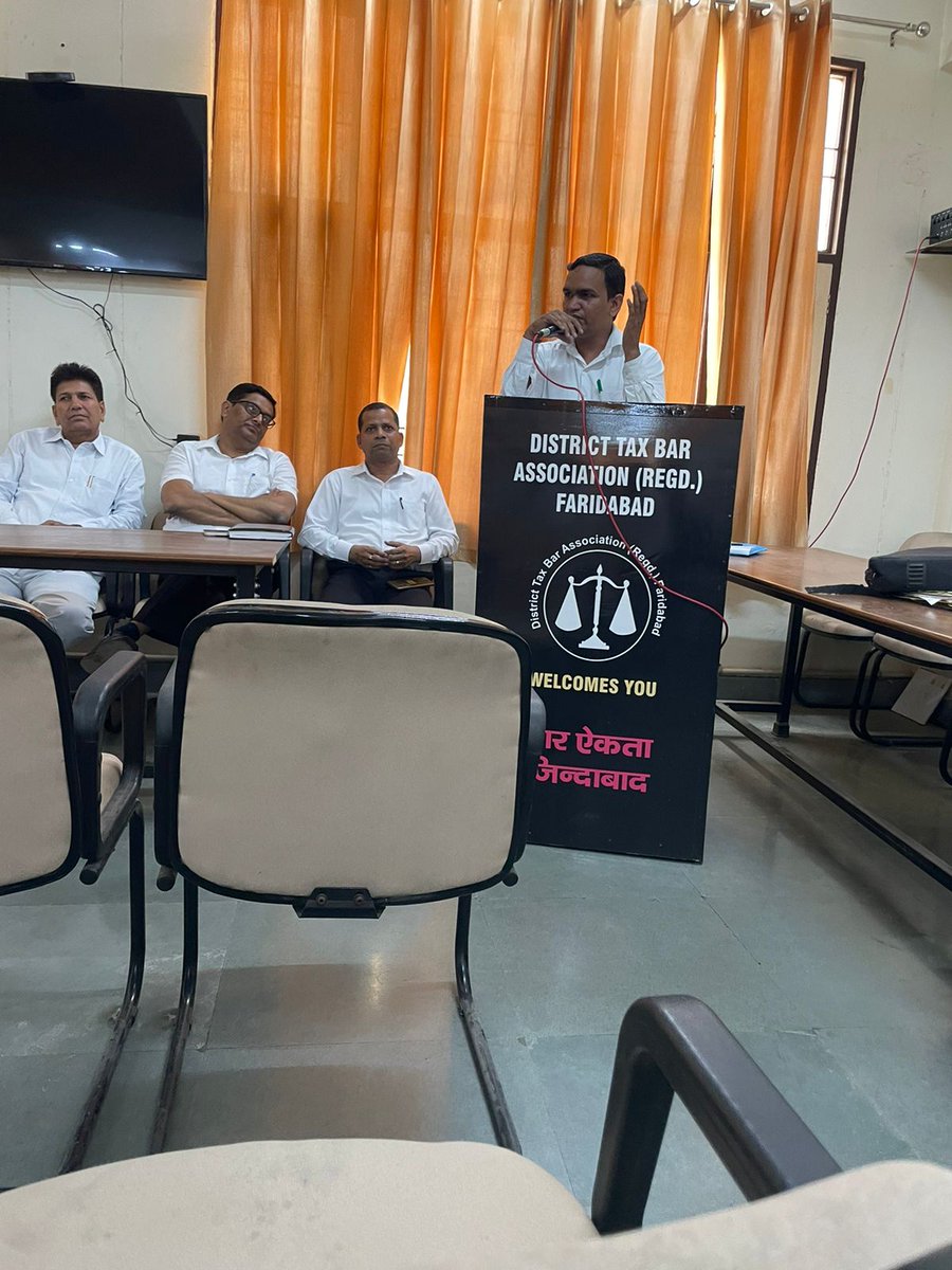 RajbirS19692381's tweet photo. 12/06/2023
डिस्ट्रिक्ट टैक्स बार एसोसिएशन (DTBA) फरीदाबाद में मेरी प्रस्तुति की कुछ झलकियां।GST इनपुट टैक्स क्रेडिट (ITC) पर स्टडी सर्कल मीटिंग में सेवा करना मेरे लिए सम्मान की बात है।
डीटीबीए परिवार का धन्यवाद|
Thanks to CA Rajesh Khandelwal

#GST #DTBA #advocate #gstconsultant https://t.co/lixZDthTxo