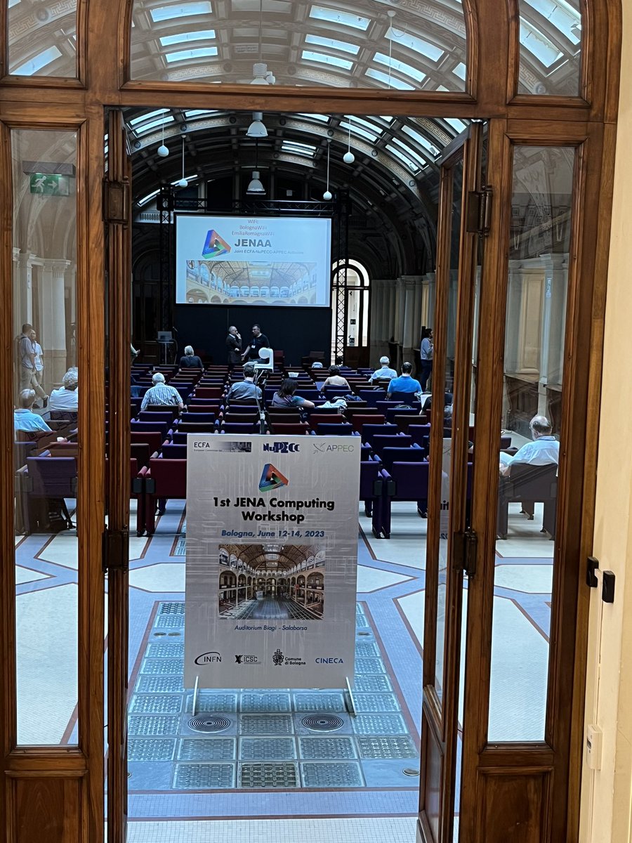 The JENA Computing Workshop to discuss challenges in future computing in particle, <a href="/astroparticle/">astroparticle</a> an nuclear physics in Bologna has started agenda.infn.it/event/34738/   
Already a lot of information and discussion in a beautiful location!