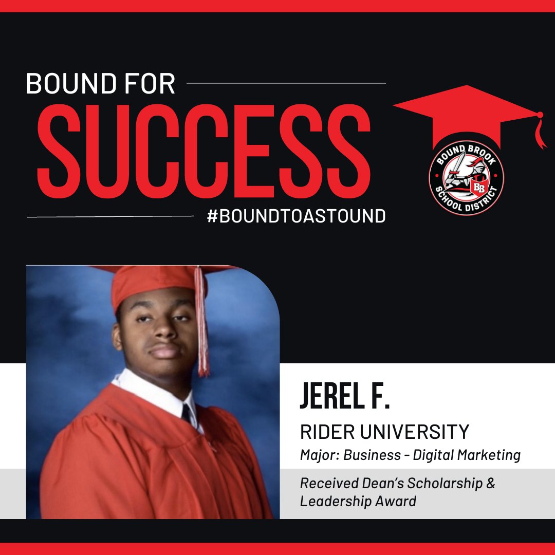 bound_brook's tweet image. The Class of 2023 is ready to make its mark and #BoundforSuccess! As we countdown to graduation, we'll spotlight some of our grads and their plans for the future. To kick off the series, meet seniors Jerel and Daniel! #BoundToAstound