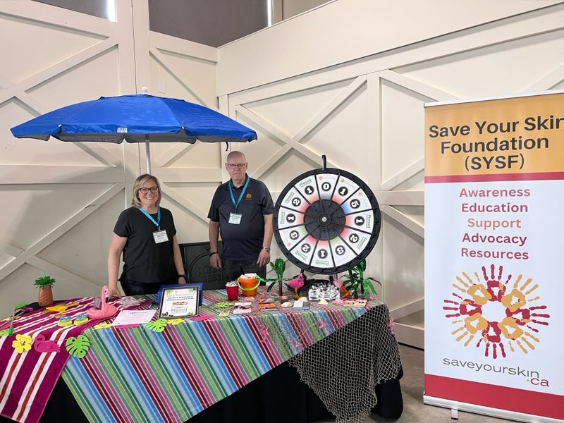 saveyourskinfdn's tweet image. @Win4Skin gave us this banner over the weekend to use at the banquet and at future events! Thanks so much for the hospitality 🙏 #Win4SkinBanquet